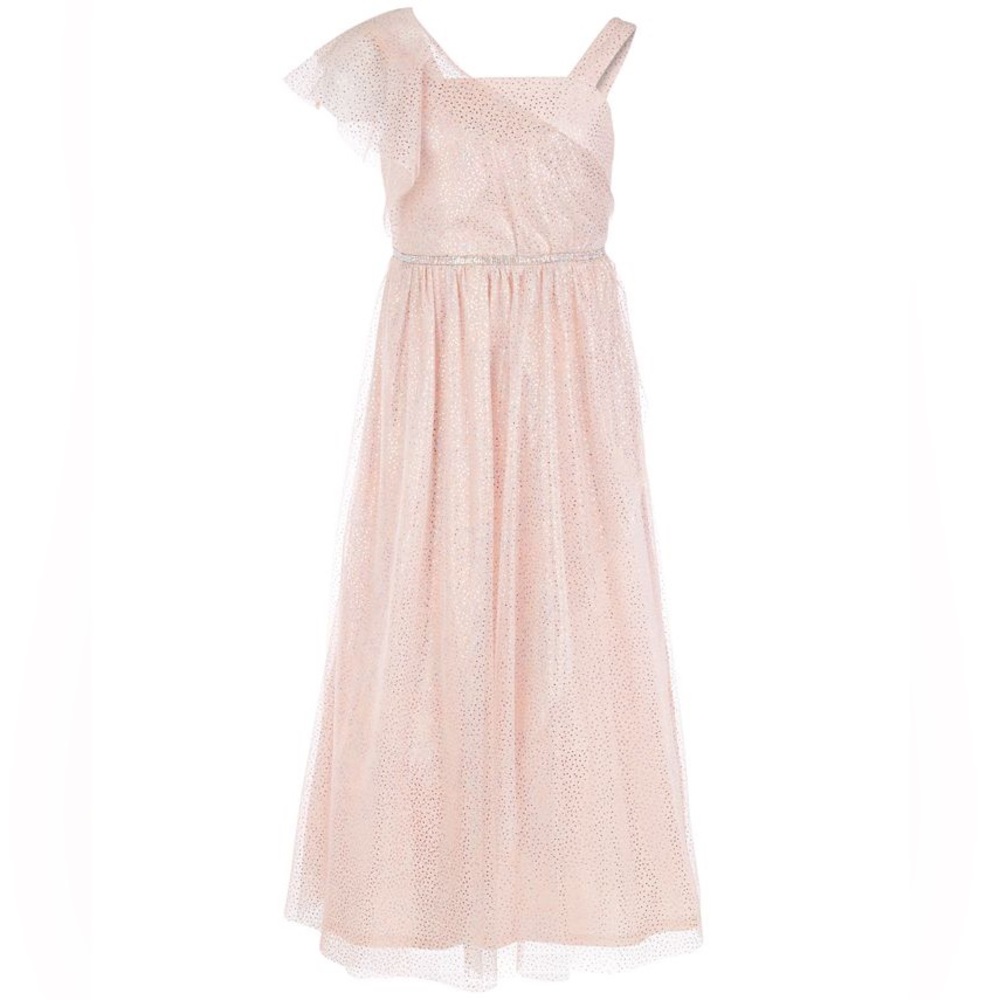 SEQUIN HEARTS Big girl embellished one shoulder dress